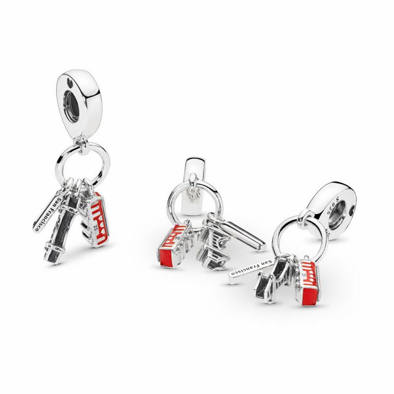 Pandora San Francisco Highlights Dangle Charm Ireland - Sterling Silver/Enamel/Red - 063815AUT